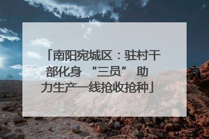 南阳宛城区：驻村干部化身 “三员” 助力生产一线抢收抢种
