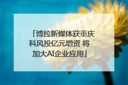 博拉新媒体获重庆科风投亿元增资 将加大AI企业应用
