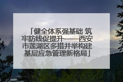 健全体系强基础 筑牢防线促提升——西安市莲湖区多措并举构建基层应急管理新格局
