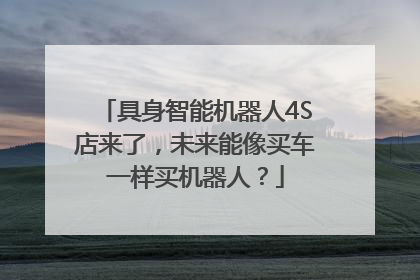 具身智能机器人4S店来了，未来能像买车一样买机器人？