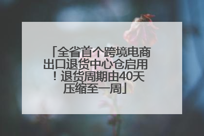 全省首个跨境电商出口退货中心仓启用！退货周期由40天压缩至一周
