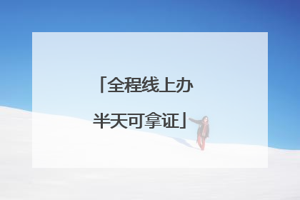 全程线上办 半天可拿证