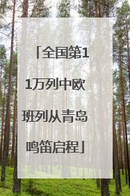 全国第11万列中欧班列从青岛鸣笛启程