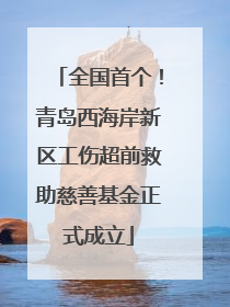 全国首个！青岛西海岸新区工伤超前救助慈善基金正式成立