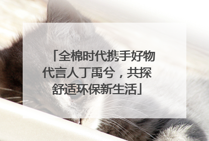 全棉时代携手好物代言人丁禹兮，共探舒适环保新生活