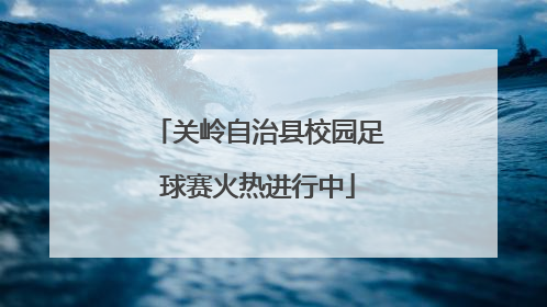 关岭自治县校园足球赛火热进行中