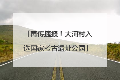 再传捷报！大河村入选国家考古遗址公园