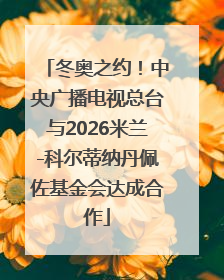 冬奥之约！中央广播电视总台与2026米兰-科尔蒂纳丹佩佐基金会达成合作