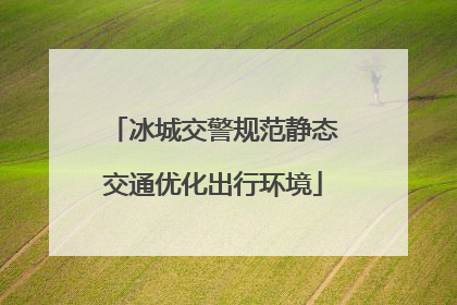 冰城交警规范静态交通优化出行环境
