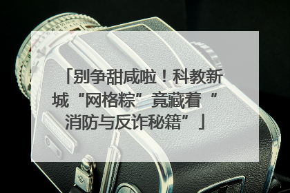 别争甜咸啦！科教新城“网格粽”竟藏着“消防与反诈秘籍”