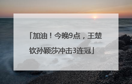 加油！今晚9点，王楚钦孙颖莎冲击3连冠