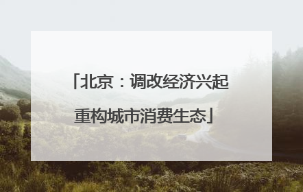 北京：调改经济兴起 重构城市消费生态