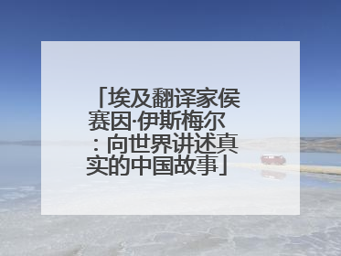 埃及翻译家侯赛因·伊斯梅尔：向世界讲述真实的中国故事