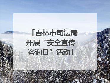 吉林市司法局开展“安全宣传咨询日”活动