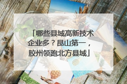 哪些县域高新技术企业多？昆山第一，胶州领跑北方县域