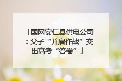 国网安仁县供电公司：父子“并肩作战”交出高考“答卷”