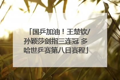 国乒加油！王楚钦/孙颖莎剑指三连冠 多哈世乒赛第八日赛程
