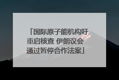 国际原子能机构吁重启核查 伊朗议会通过暂停合作法案