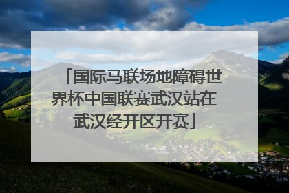 国际马联场地障碍世界杯中国联赛武汉站在武汉经开区开赛