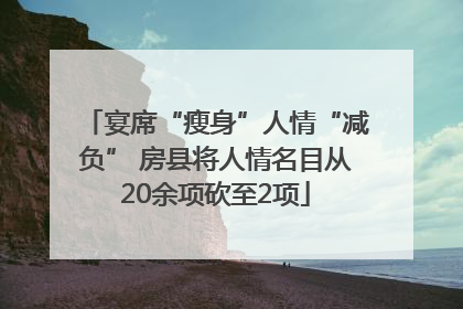 宴席“瘦身”人情“减负” 房县将人情名目从20余项砍至2项