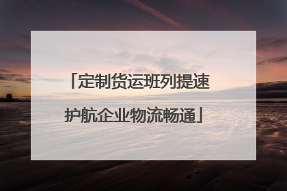 定制货运班列提速 护航企业物流畅通
