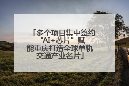 多个项目集中签约 “AI+芯片”赋能重庆打造全球单轨交通产业名片