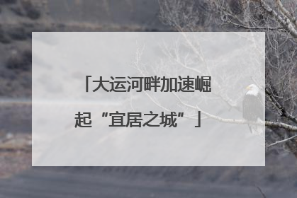 大运河畔加速崛起“宜居之城”