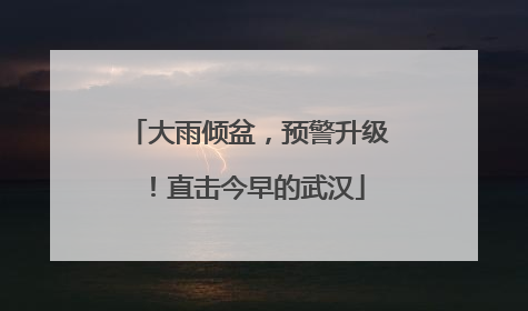 大雨倾盆，预警升级！直击今早的武汉