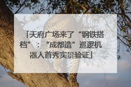 天府广场来了“钢铁搭档”：“成都造”巡逻机器人首秀实景验证