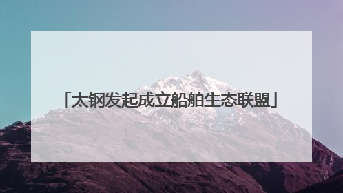 太钢发起成立船舶生态联盟