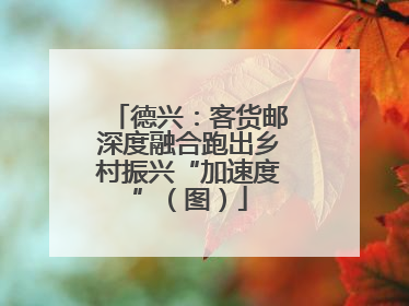 德兴：客货邮深度融合跑出乡村振兴“加速度”（图）
