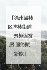 徐州鼓楼区牌楼街道：聚势谋发展 服务赋新能