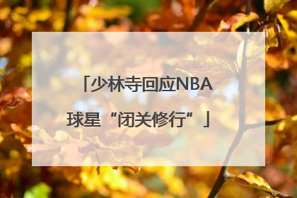 少林寺回应NBA球星“闭关修行”