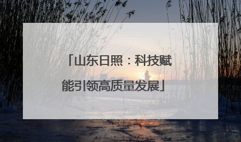 山东日照：科技赋能引领高质量发展