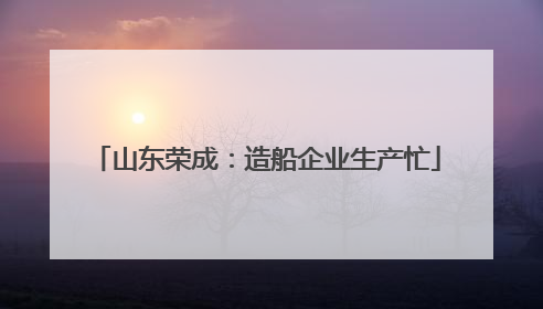 山东荣成：造船企业生产忙