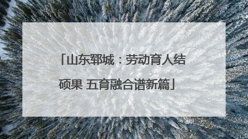 山东郓城：劳动育人结硕果 五育融合谱新篇