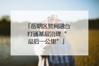 岳塘区警网融合 打通基层治理“最后一公里”