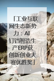 工业互联网生态新势力：AI 钉铛智造生产ERP获创新创业大赛优胜奖