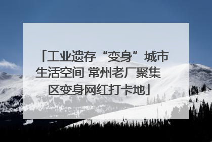 工业遗存“变身”城市生活空间 常州老厂聚集区变身网红打卡地