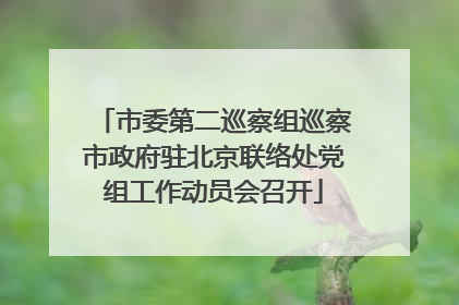 市委第二巡察组巡察市政府驻北京联络处党组工作动员会召开