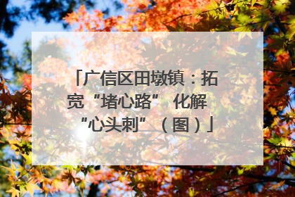 广信区田墩镇：拓宽“堵心路” 化解“心头刺”（图）
