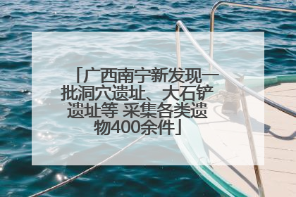 广西南宁新发现一批洞穴遗址、大石铲遗址等 采集各类遗物400余件