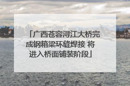 广西苍容浔江大桥完成钢箱梁环缝焊接 将进入桥面铺装阶段