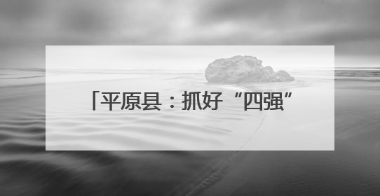 平原县：抓好“四强”党支部建设 打造党旗高高飘扬的战斗堡垒