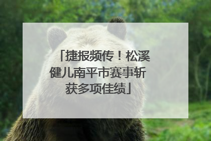 捷报频传！松溪健儿南平市赛事斩获多项佳绩
