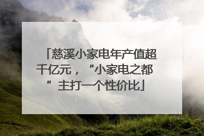 慈溪小家电年产值超千亿元，“小家电之都”主打一个性价比