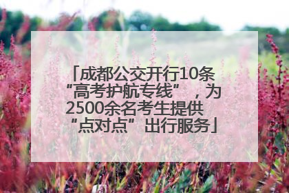 成都公交开行10条“高考护航专线”，为2500余名考生提供“点对点”出行服务