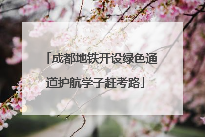 成都地铁开设绿色通道护航学子赶考路
