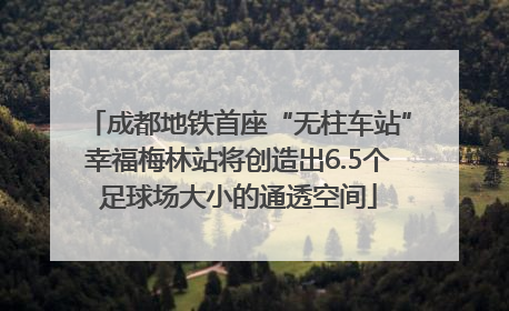 成都地铁首座“无柱车站”幸福梅林站将创造出6.5个足球场大小的通透空间