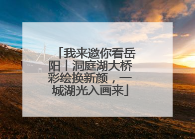 我来邀你看岳阳丨洞庭湖大桥彩绘换新颜，一城湖光入画来